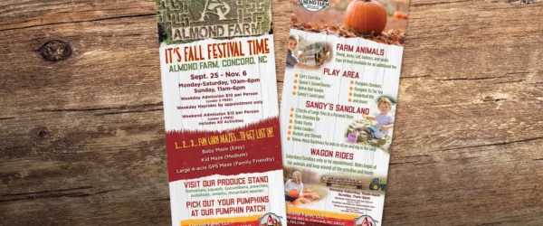 Almond Farms rack cards